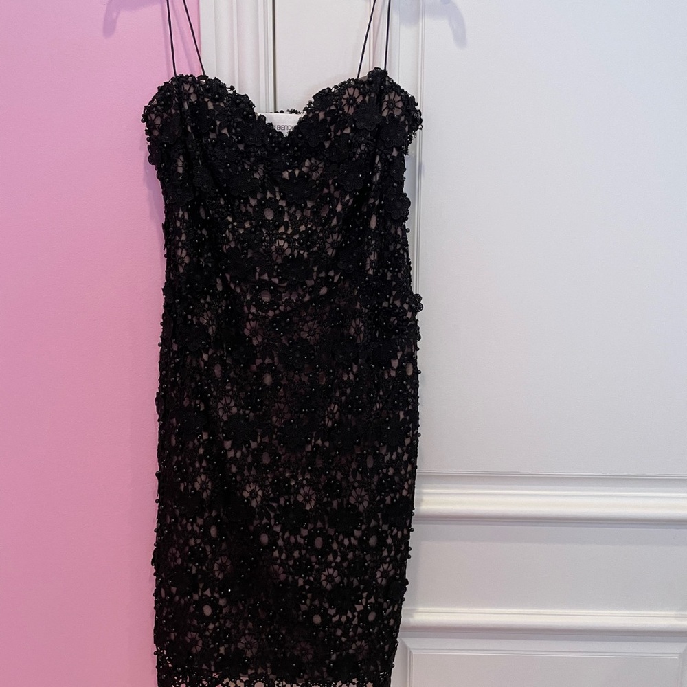 Vintage Henri Bendel lace and sequin cocktail dress